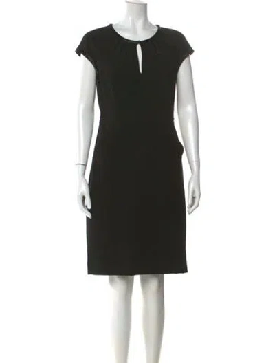 Pre-owned Tory Burch Crew Neck Knee-length Dress In Black