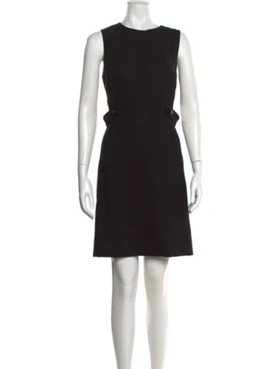 Pre-owned Tory Burch Crew Neck Knee-length Dress In Black