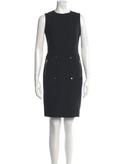 Pre-owned Tory Burch Crew Neck Knee-length Dress In Black