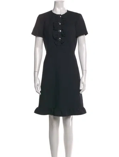 Pre-owned Tory Burch Crew Neck Knee-length Dress In Black