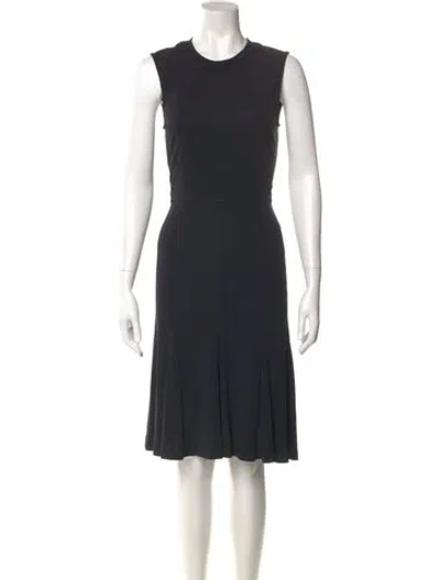 Pre-owned Tory Burch Crew Neck Knee-length Dress In Black