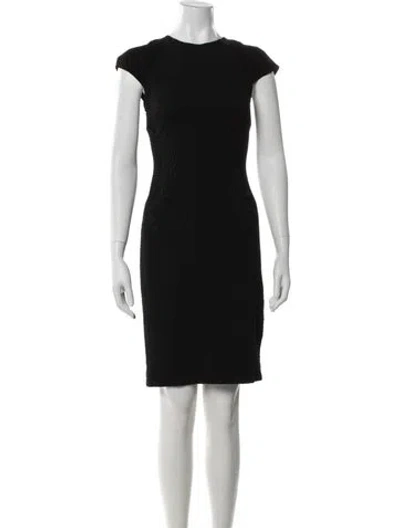 Pre-owned Tory Burch Crew Neck Knee-length Dress In Black
