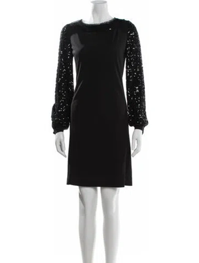 Pre-owned Tory Burch Crew Neck Knee-length Dress In Black