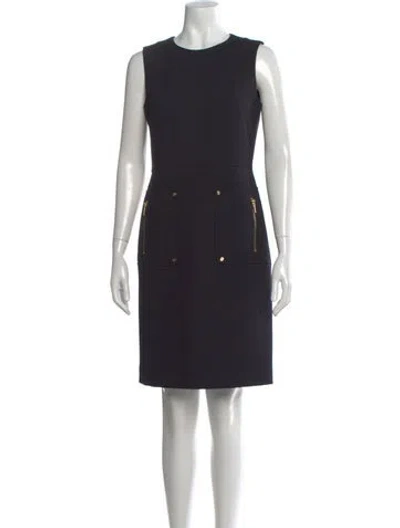Pre-owned Tory Burch Crew Neck Knee-length Dress In Black