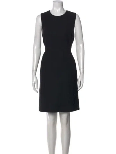Pre-owned Tory Burch Crew Neck Knee-length Dress In Black