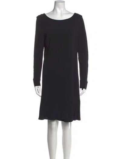 Pre-owned Tory Burch Crew Neck Knee-length Dress In Black