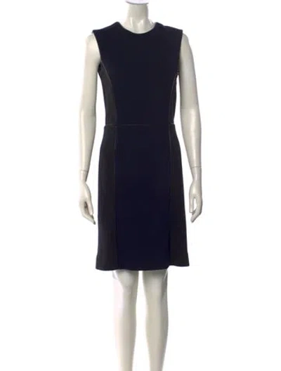 Pre-owned Tory Burch Crew Neck Knee-length Dress In Blue