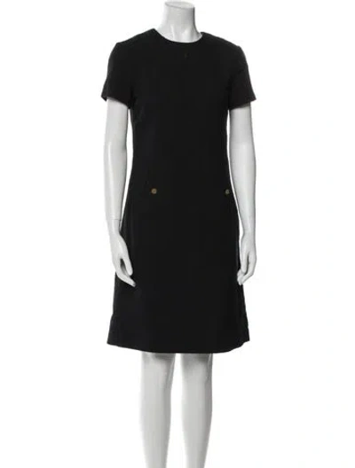 Pre-owned Tory Burch Crew Neck Knee-length Dress In Blue