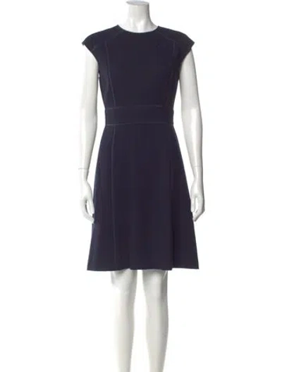 Pre-owned Tory Burch Crew Neck Knee-length Dress In Blue