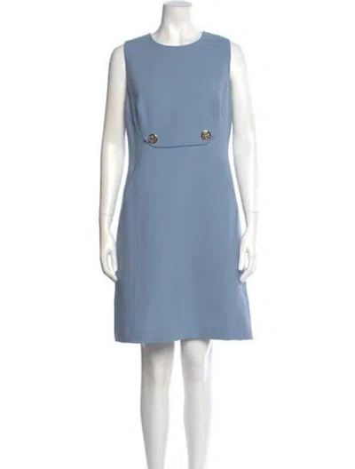 Pre-owned Tory Burch Crew Neck Knee-length Dress In Blue