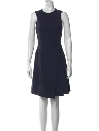 Pre-owned Tory Burch Crew Neck Knee-length Dress In Blue