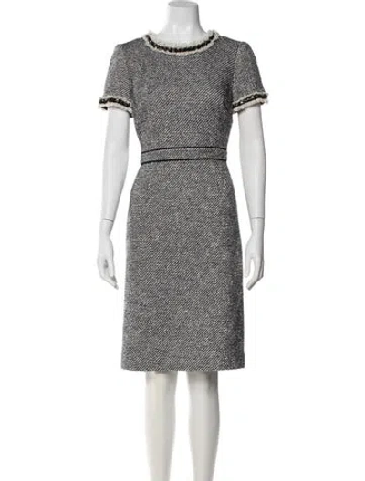 Pre-owned Tory Burch Crew Neck Knee-length Dress In Blue