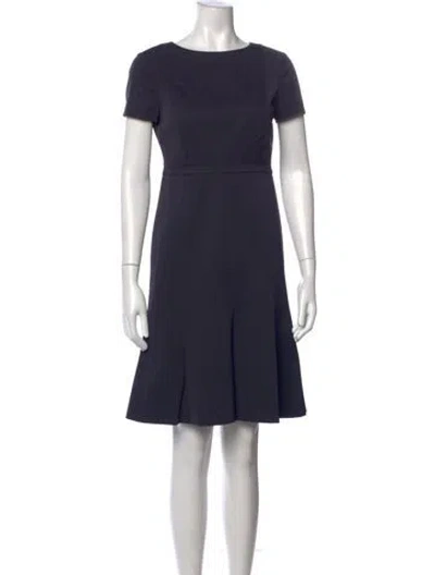 Pre-owned Tory Burch Crew Neck Knee-length Dress In Blue