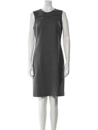 Pre-owned Tory Burch Crew Neck Knee-length Dress In Gray
