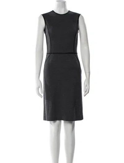 Pre-owned Tory Burch Crew Neck Knee-length Dress In Gray