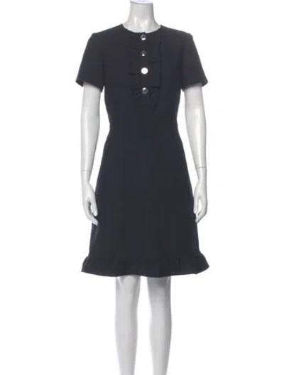Pre-owned Tory Burch Crew Neck Knee-length Dress In Gray
