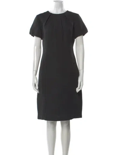 Pre-owned Tory Burch Crew Neck Knee-length Dress In Gray