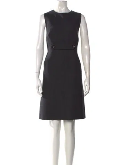 Pre-owned Tory Burch Crew Neck Knee-length Dress In Gray