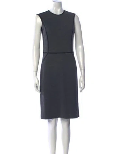 Pre-owned Tory Burch Crew Neck Knee-length Dress In Grey
