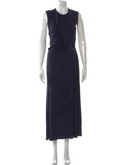 Pre-owned Tory Burch Crew Neck Long Dress In Black