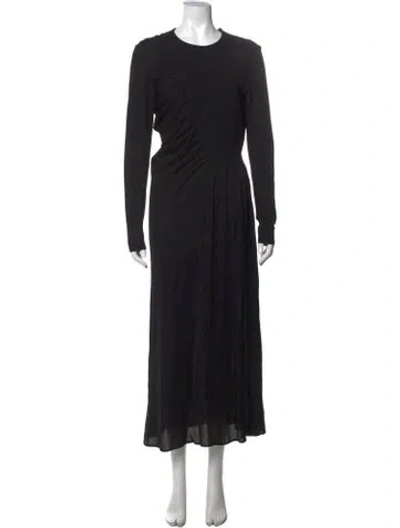 Pre-owned Tory Burch Crew Neck Long Dress In Blue
