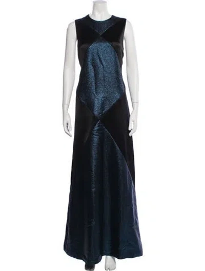 Pre-owned Tory Burch Crew Neck Long Dress In Multi