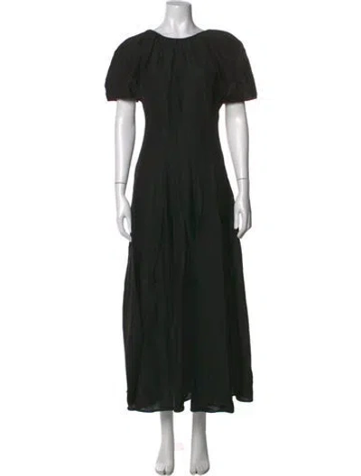 Pre-owned Tory Burch Crew Neck Long Dress W/ Tags In Black