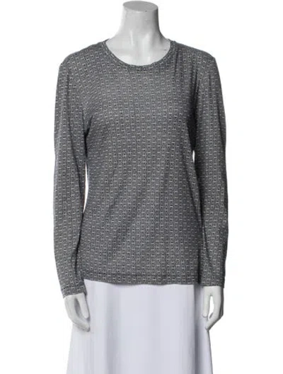 Pre-owned Tory Burch Crew Neck Long Sleeve Sweatshirt In Blue