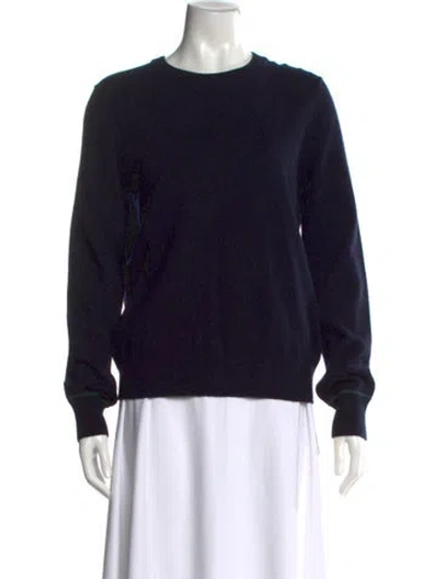Pre-owned Tory Burch Crew Neck Long Sleeve Sweatshirt In Blue