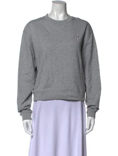 Pre-owned Tory Burch Crew Neck Long Sleeve Sweatshirt In Grey