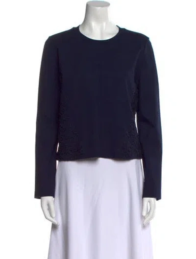 Pre-owned Tory Burch Crew Neck Long Sleeve Sweatshirt W/ Tags In Blue