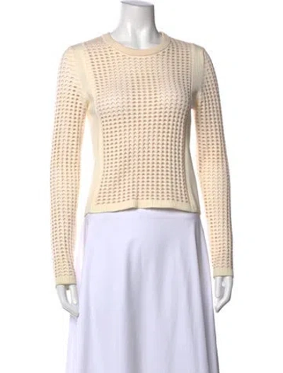 Pre-owned Tory Burch Crew Neck Midi Length Dress In Neutral