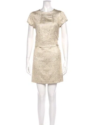 Pre-owned Tory Burch Crew Neck Mini Dress