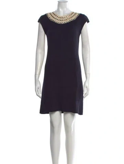 Pre-owned Tory Burch Crew Neck Mini Dress