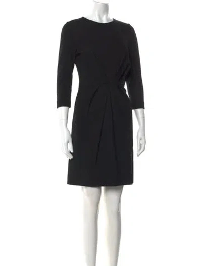 Pre-owned Tory Burch Crew Neck Mini Dress In Black