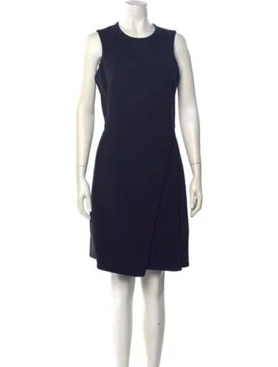 Pre-owned Tory Burch Crew Neck Mini Dress In Black