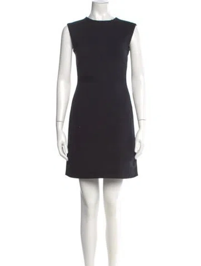 Pre-owned Tory Burch Crew Neck Mini Dress In Black