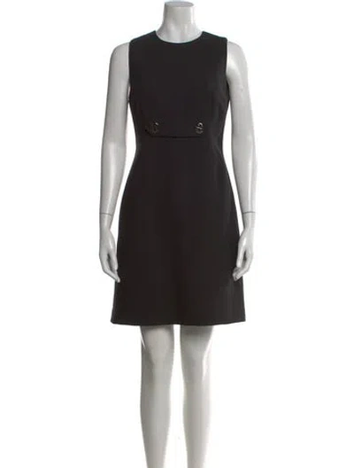 Pre-owned Tory Burch Crew Neck Mini Dress In Black