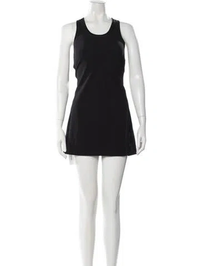 Pre-owned Tory Burch Crew Neck Mini Dress In Black