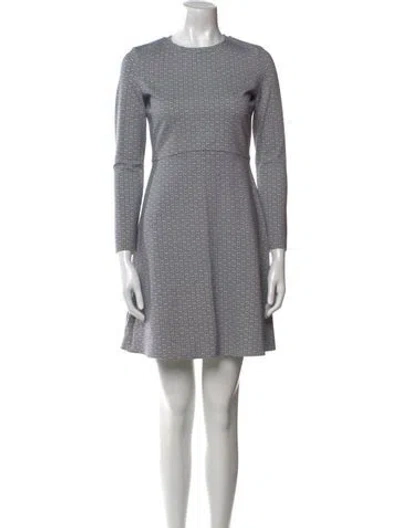Pre-owned Tory Burch Crew Neck Mini Dress In Blue