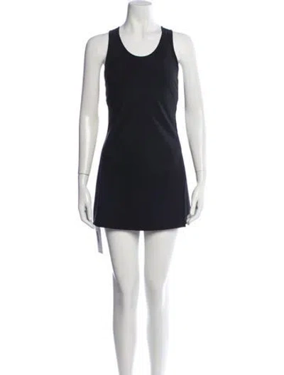 Pre-owned Tory Burch Crew Neck Mini Dress W/ Tags In Blue