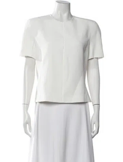 Pre-owned Tory Burch Crew Neck Short Sleeve Top In Neutrals