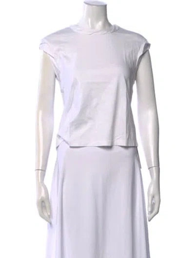 Pre-owned Tory Burch Crew Neck Short Sleeve Top In White