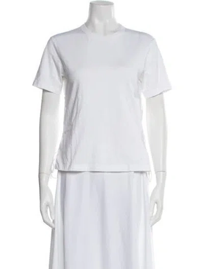 Pre-owned Tory Burch Crew Neck Short Sleeve T-shirt In White