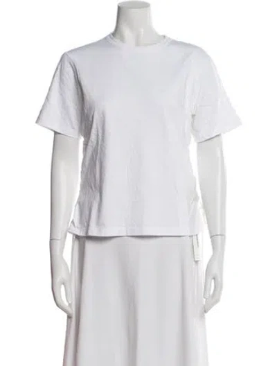 Pre-owned Tory Burch Crew Neck Short Sleeve T-shirt In White