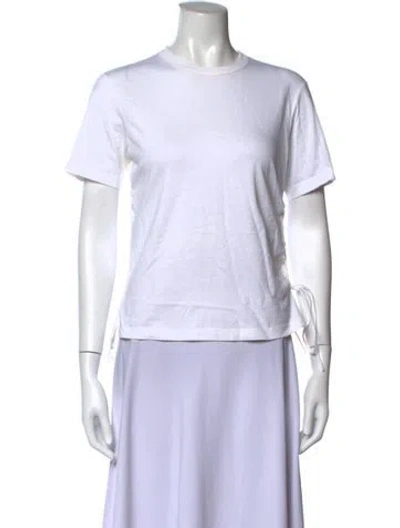 Pre-owned Tory Burch Crew Neck Short Sleeve T-shirt In White