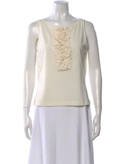 Pre-owned Tory Burch Crew Neck Sleeveless Top In Neutral