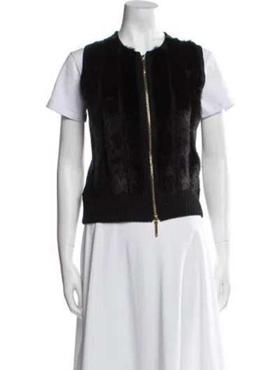 Pre-owned Tory Burch Crew Neck Sweater In Black