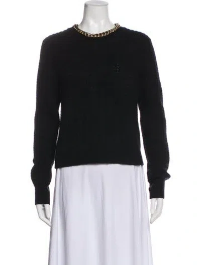 Pre-owned Tory Burch Crew Neck Sweater In Black