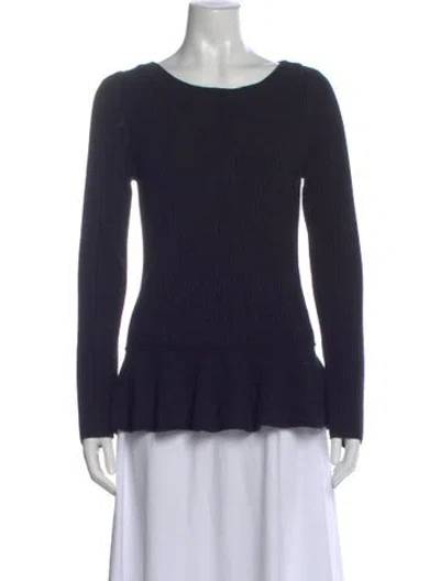Pre-owned Tory Burch Crew Neck Sweater In Black